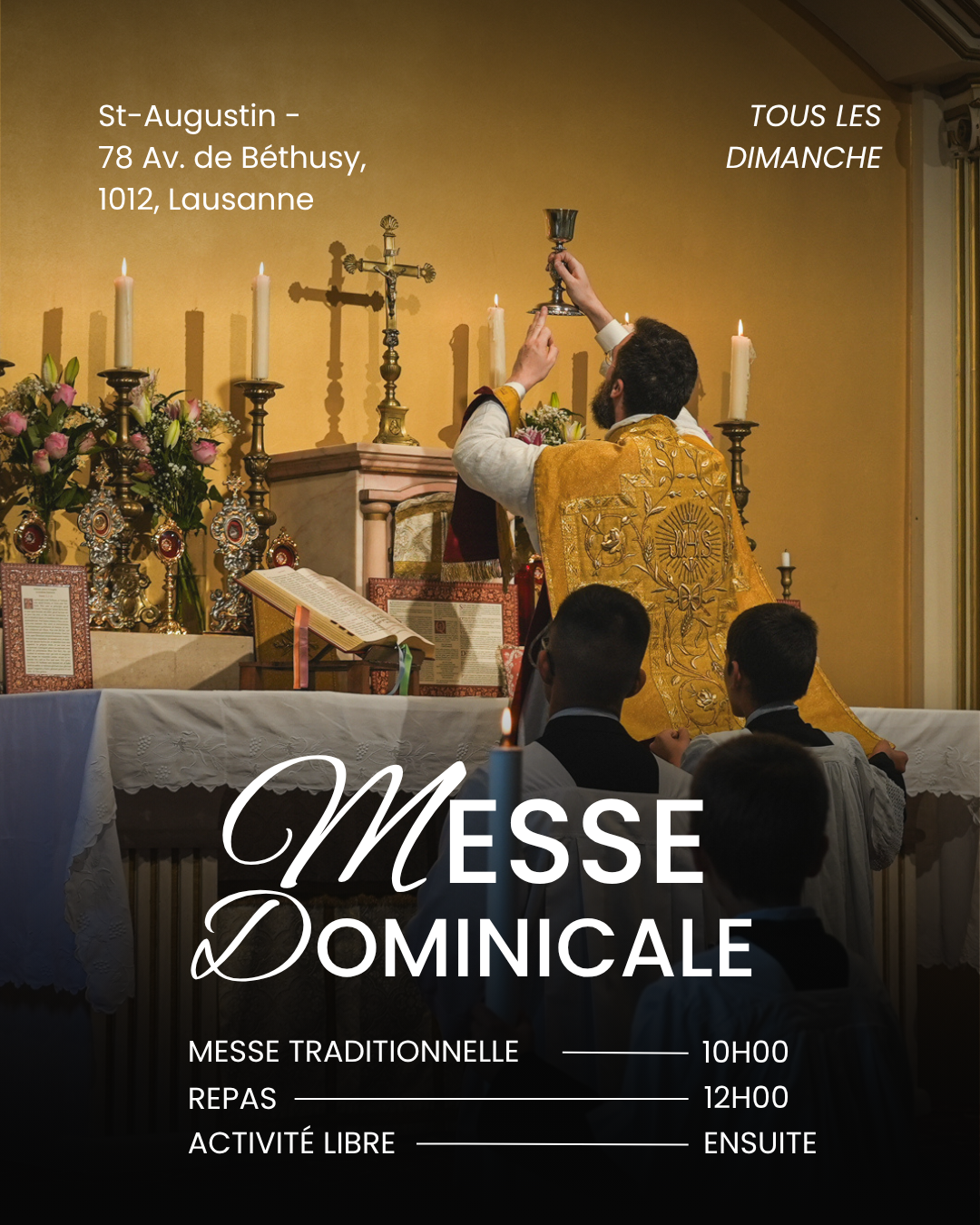 Affiche de la messe dominicale de 10h